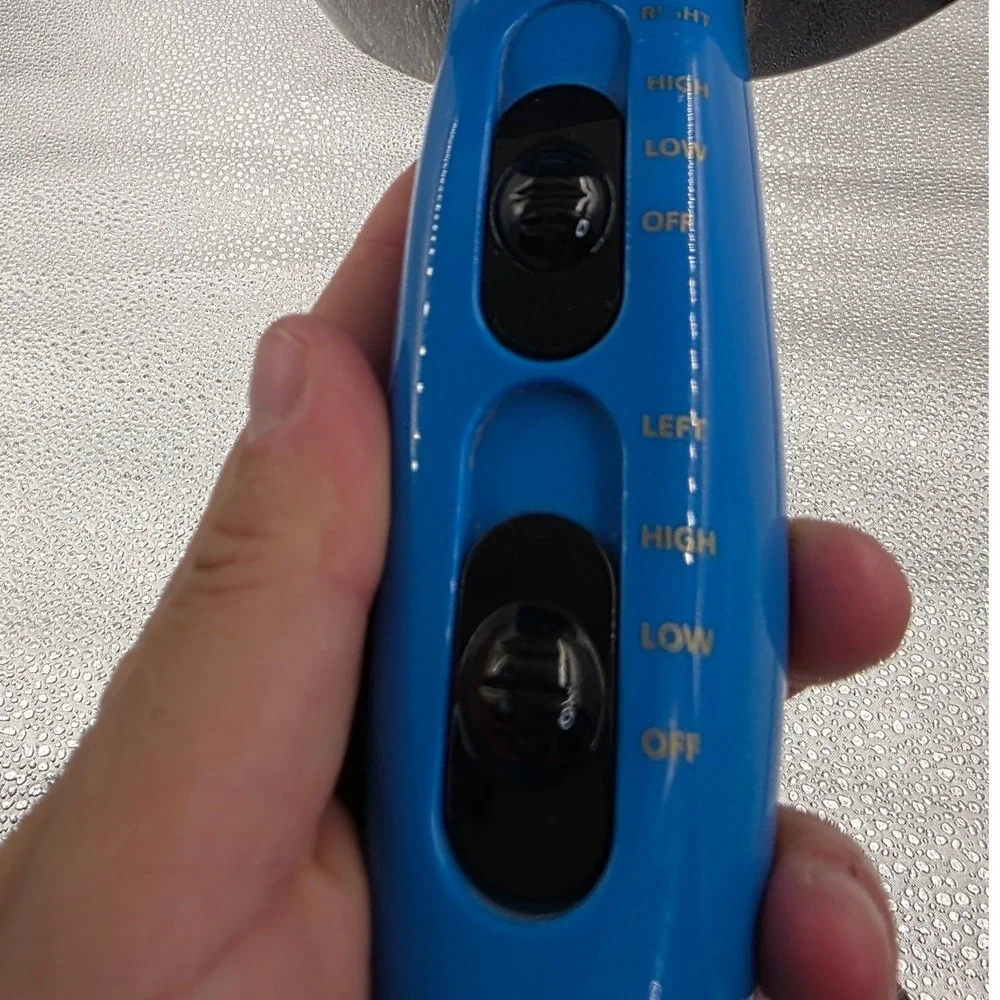 Crazy Dog Twin Turbo Professional Pet Grooming Hair Dryer Blue Dual Motor O2